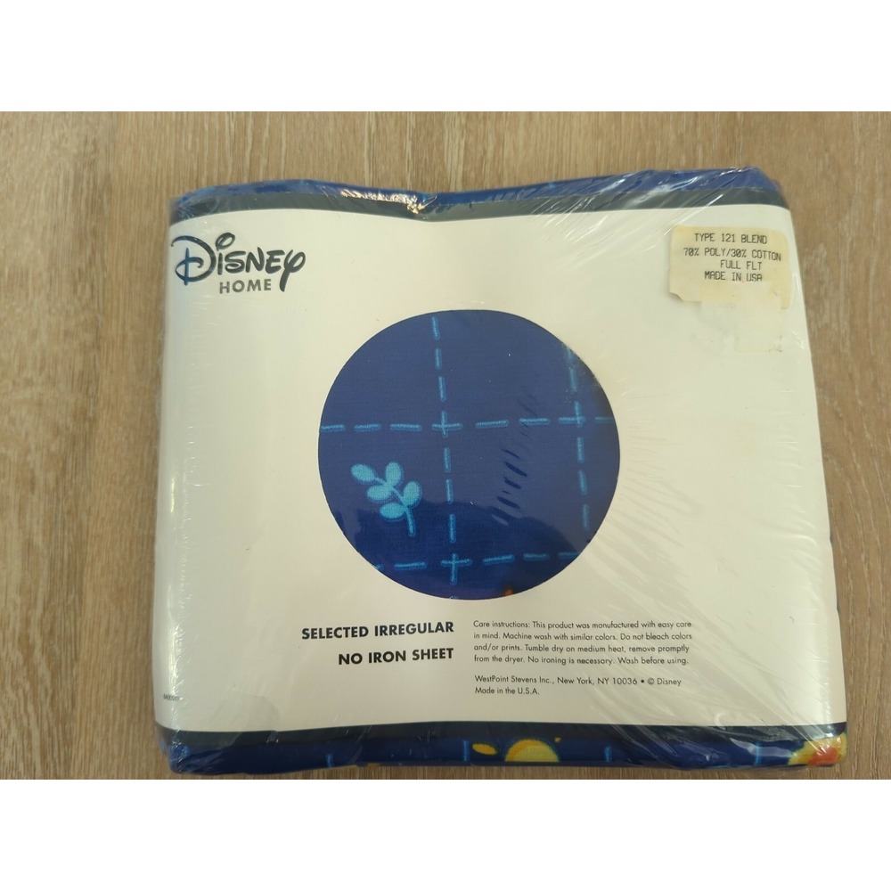 Disney Home Vintage Disney Blue Flower Full Flat Bed Sheet {Fabric}